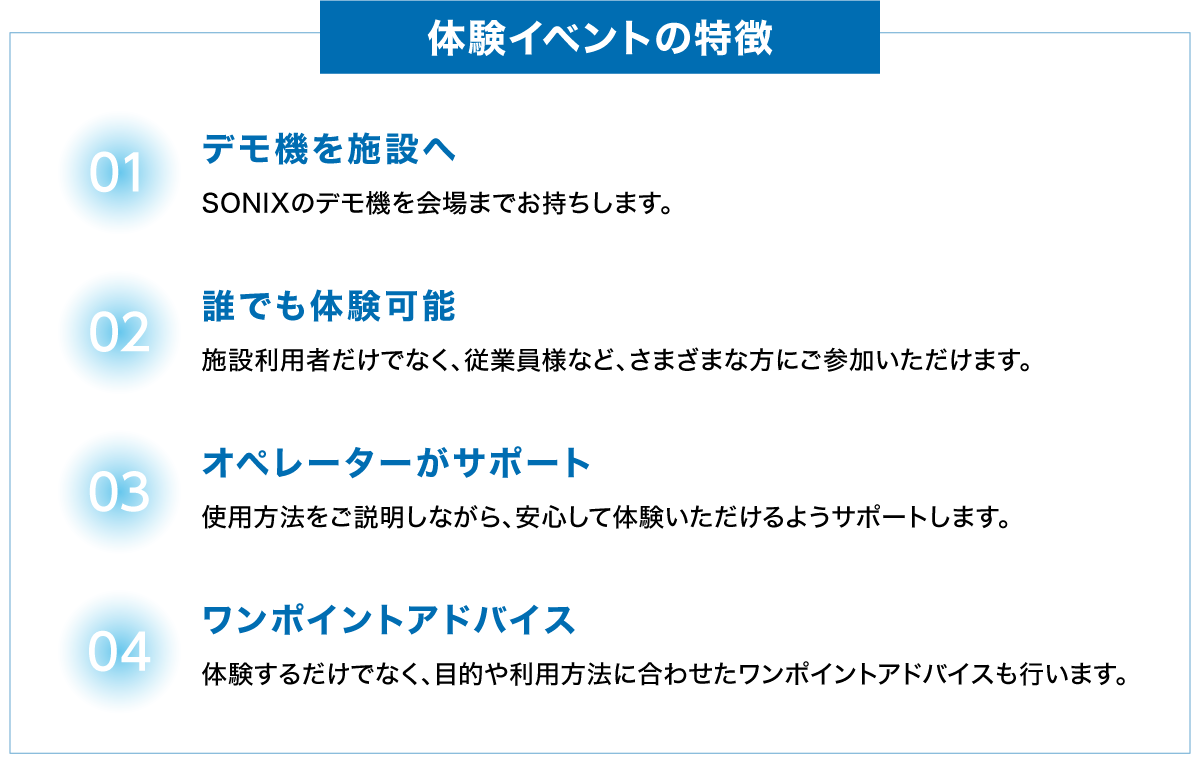 体験イベントの特徴